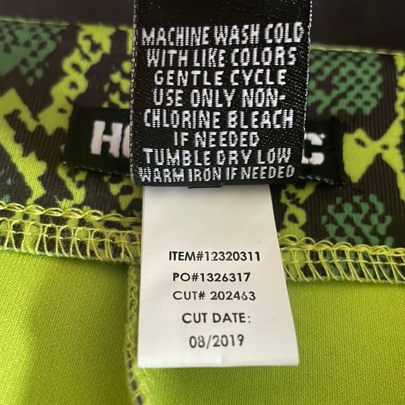 2019 Hot Topic Green Snake Pattern Zip Up Skirt - Picture 8 of 10